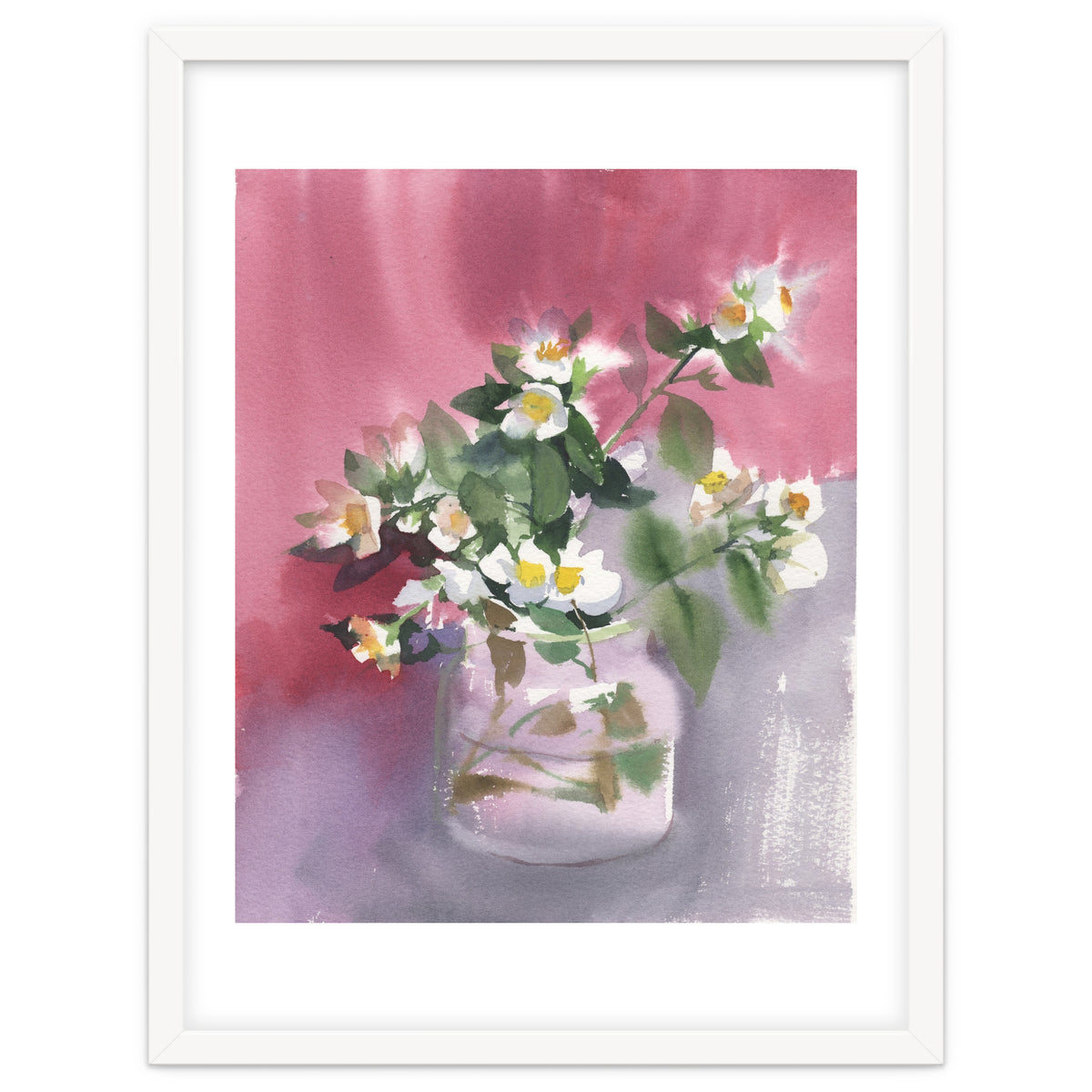 Flowers watercolor painting