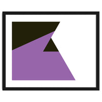 Geometric Shapes No. 80 - purple, black & white