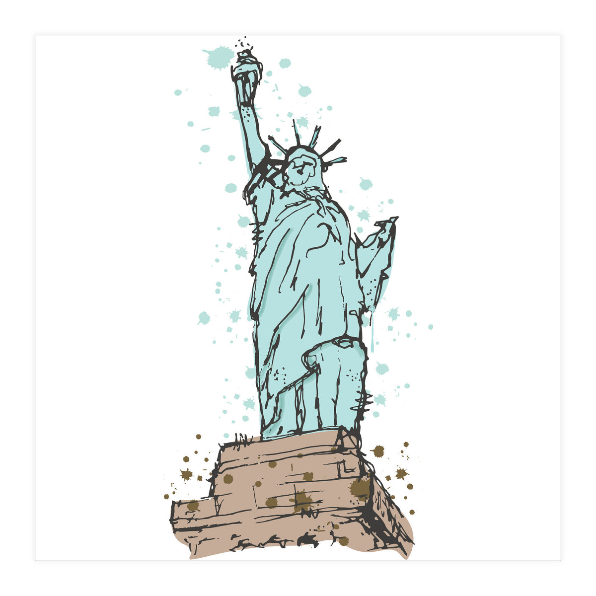 Statue of Liberty Sketch (Print Only)