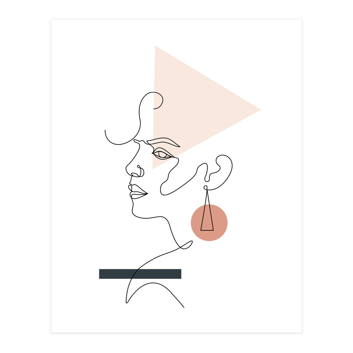 Geometric girl (Print Only)