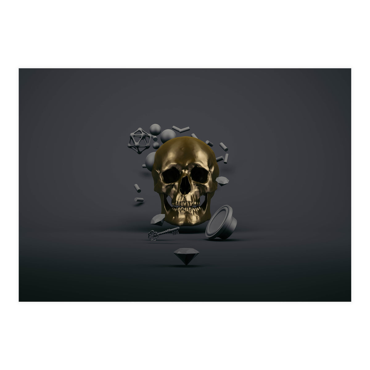 Golden Skull (Print Only)