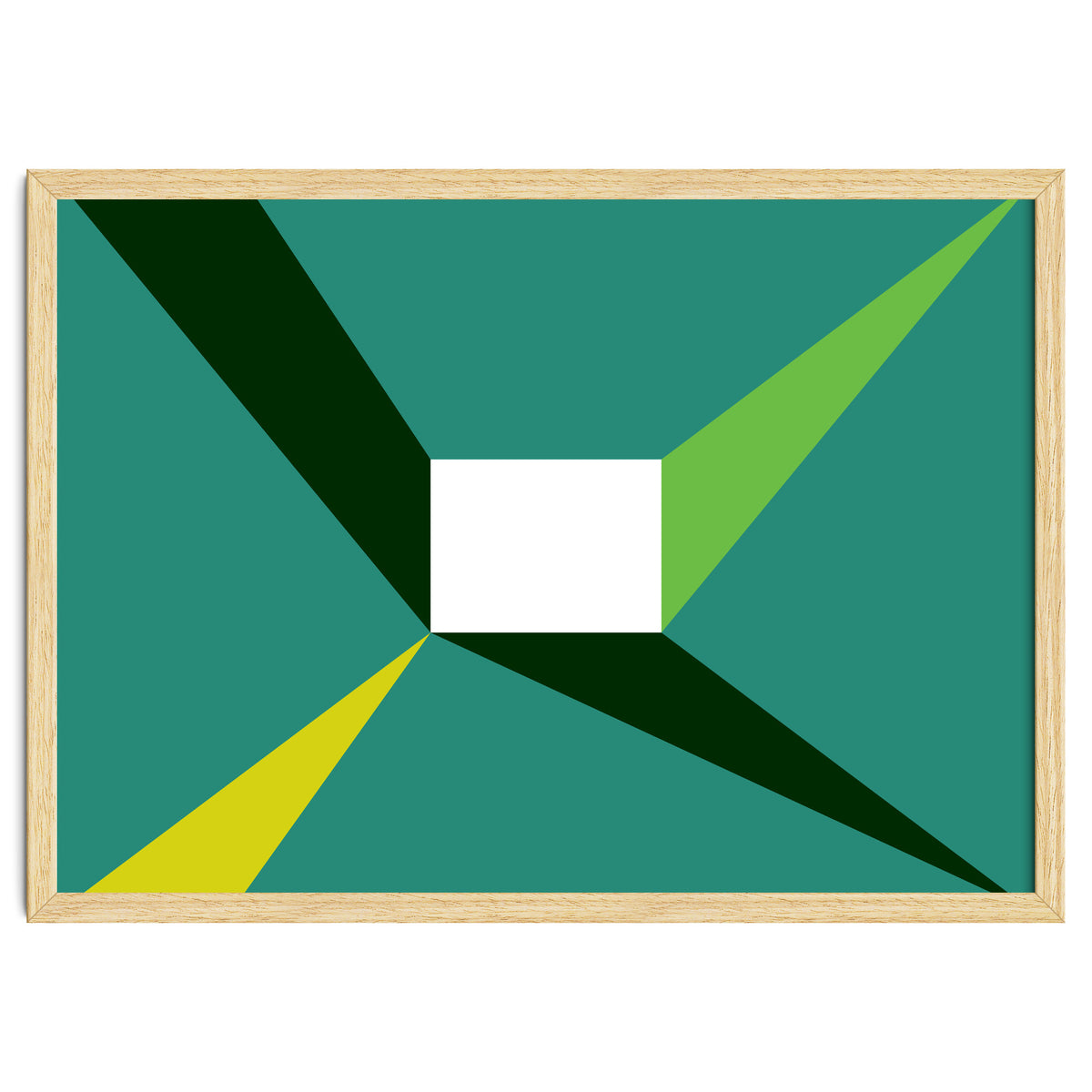 Geometric Shapes No. 27 - green, yellow & lime