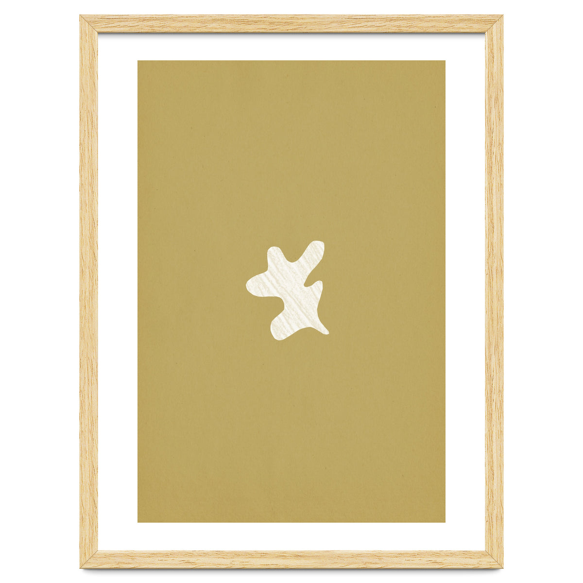 Olive green Matisse inspired shape