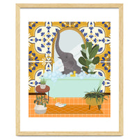 Elephant Bathing in Moroccan Style Bathroom