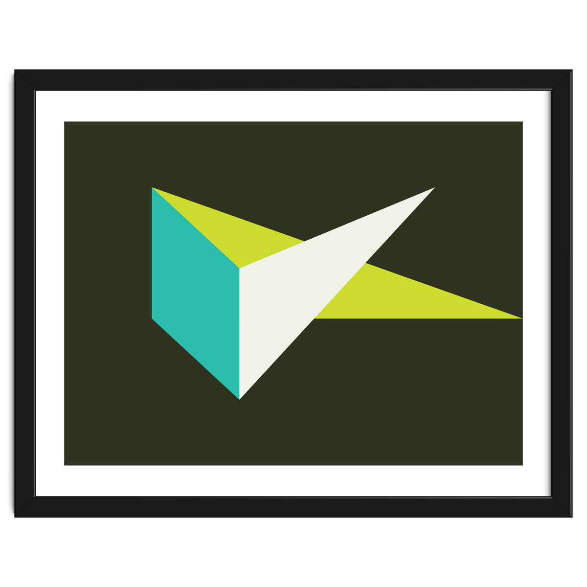 Geometric Shapes No. 67 - turquoise & lime