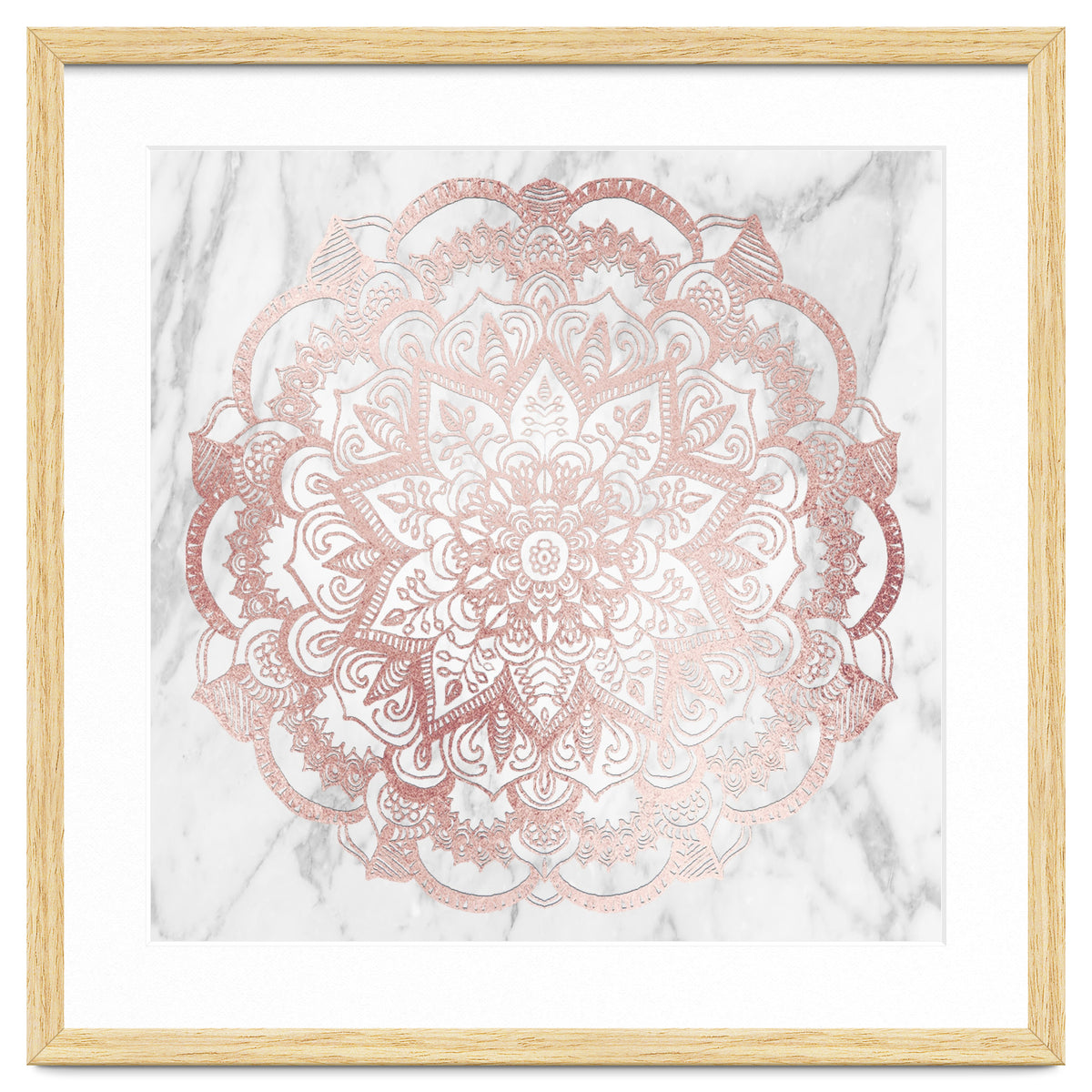 Rose Gold Mandala Star