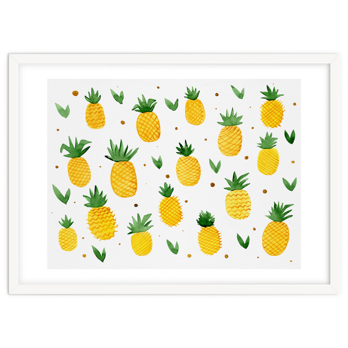 Watercolor pineapples