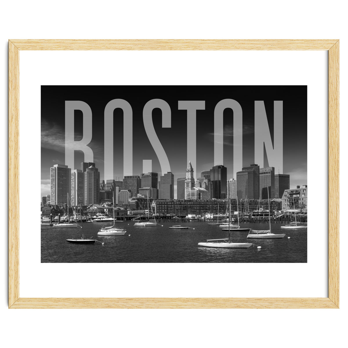 BOSTON Skyline | Monochrome