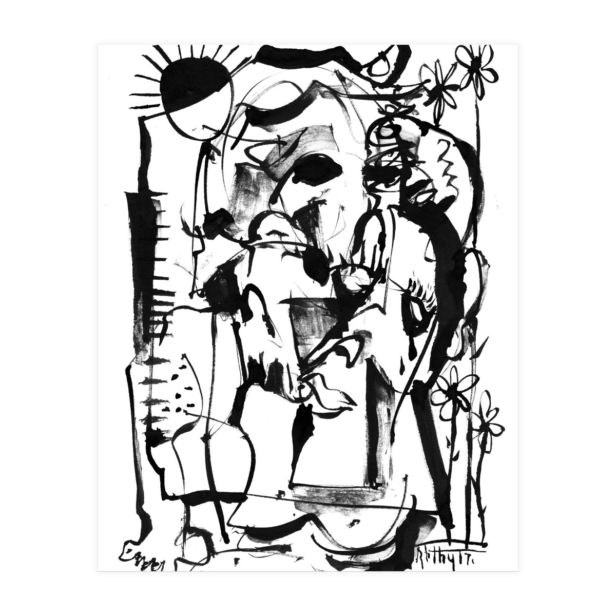 Sunrise - b&w (Print Only)