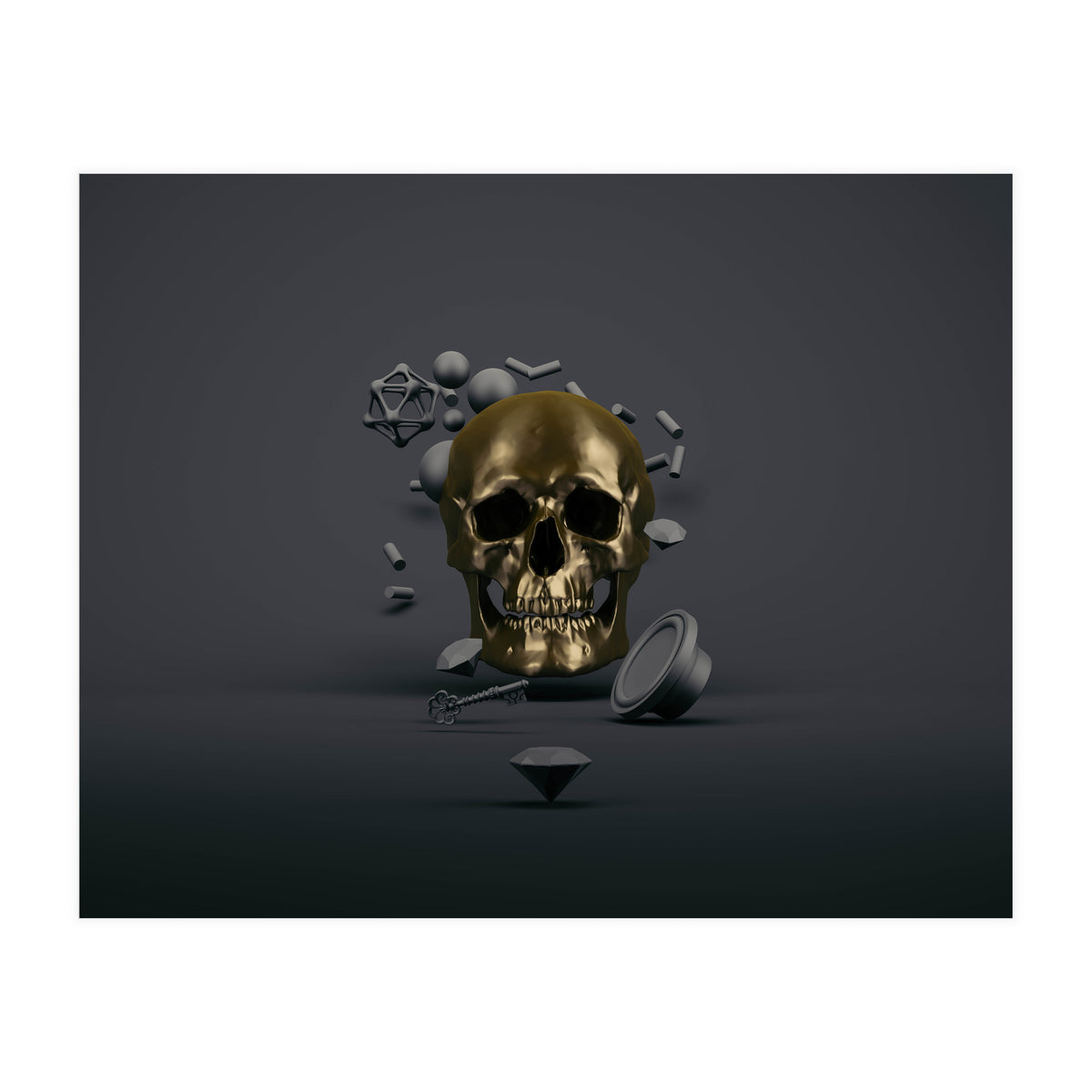 Golden Skull (Print Only)