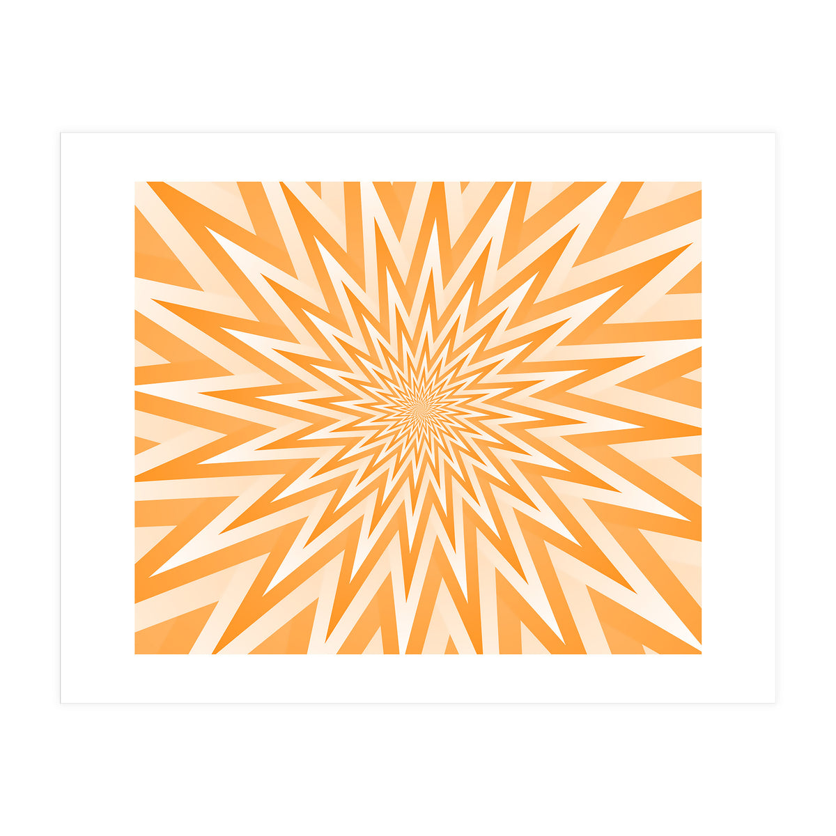 Abstract Orange Geometric Design Art (Print Only)