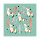 Llama In Green Desert (Print Only) thumbnail