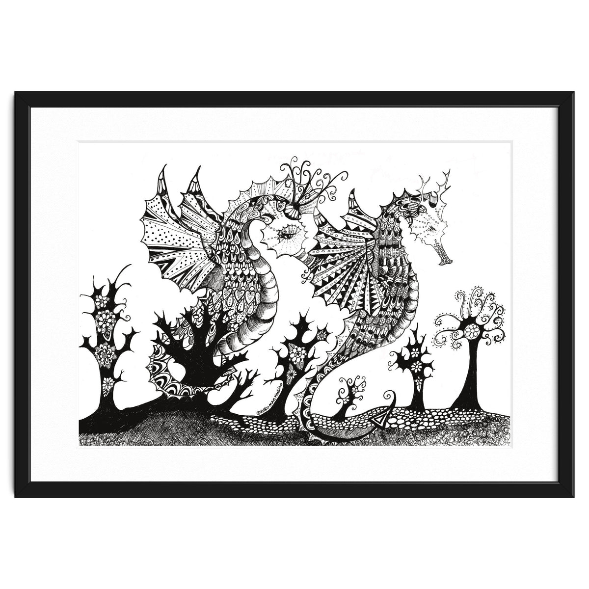 Seahorse Dragons Mystical Home