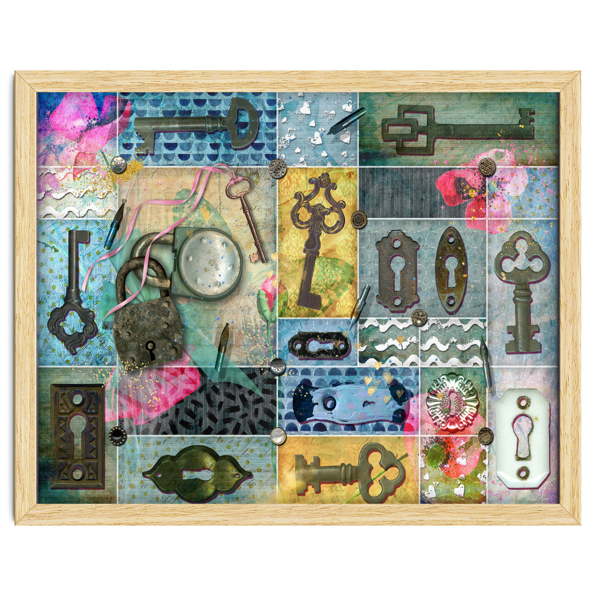 Vintage Key Collage