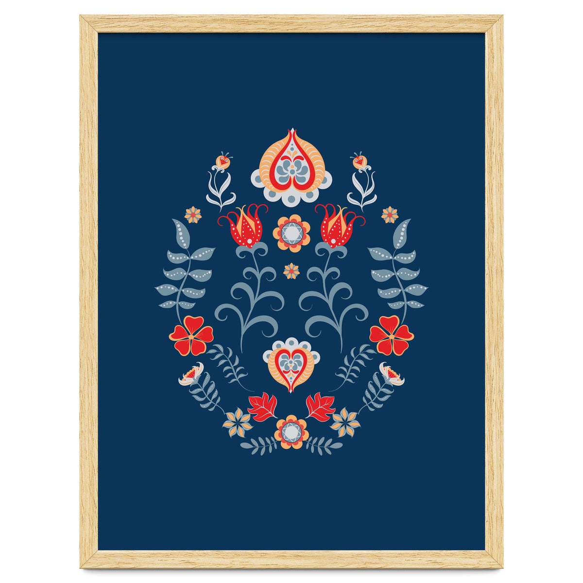Scandinavian Folk Art Art Print by Nordic Print Studio | Arthaus
