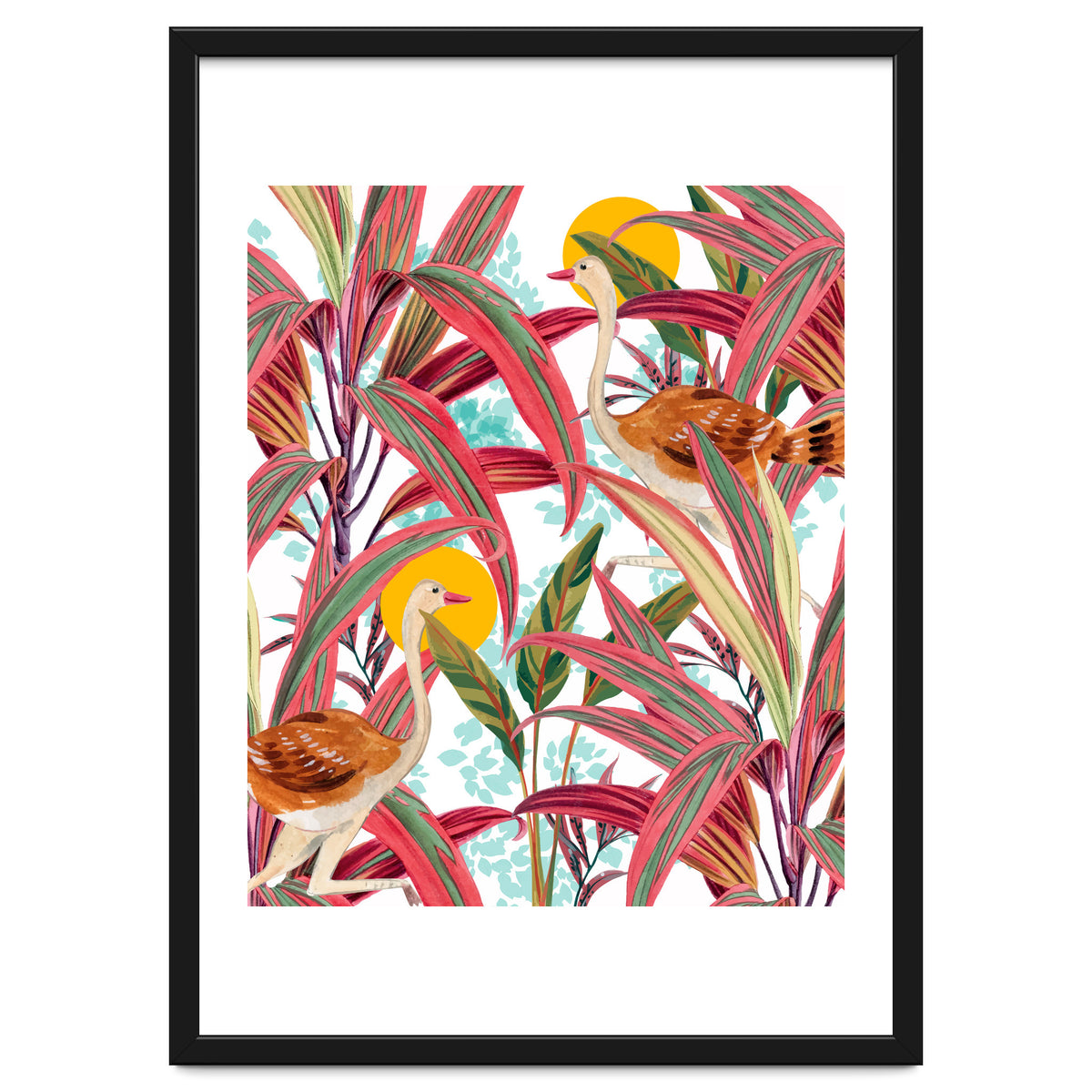 Faith Is The Bird That Feels The Light When The Dawn Is Still Dark, Vintage Botanical Nature Painting Jungle