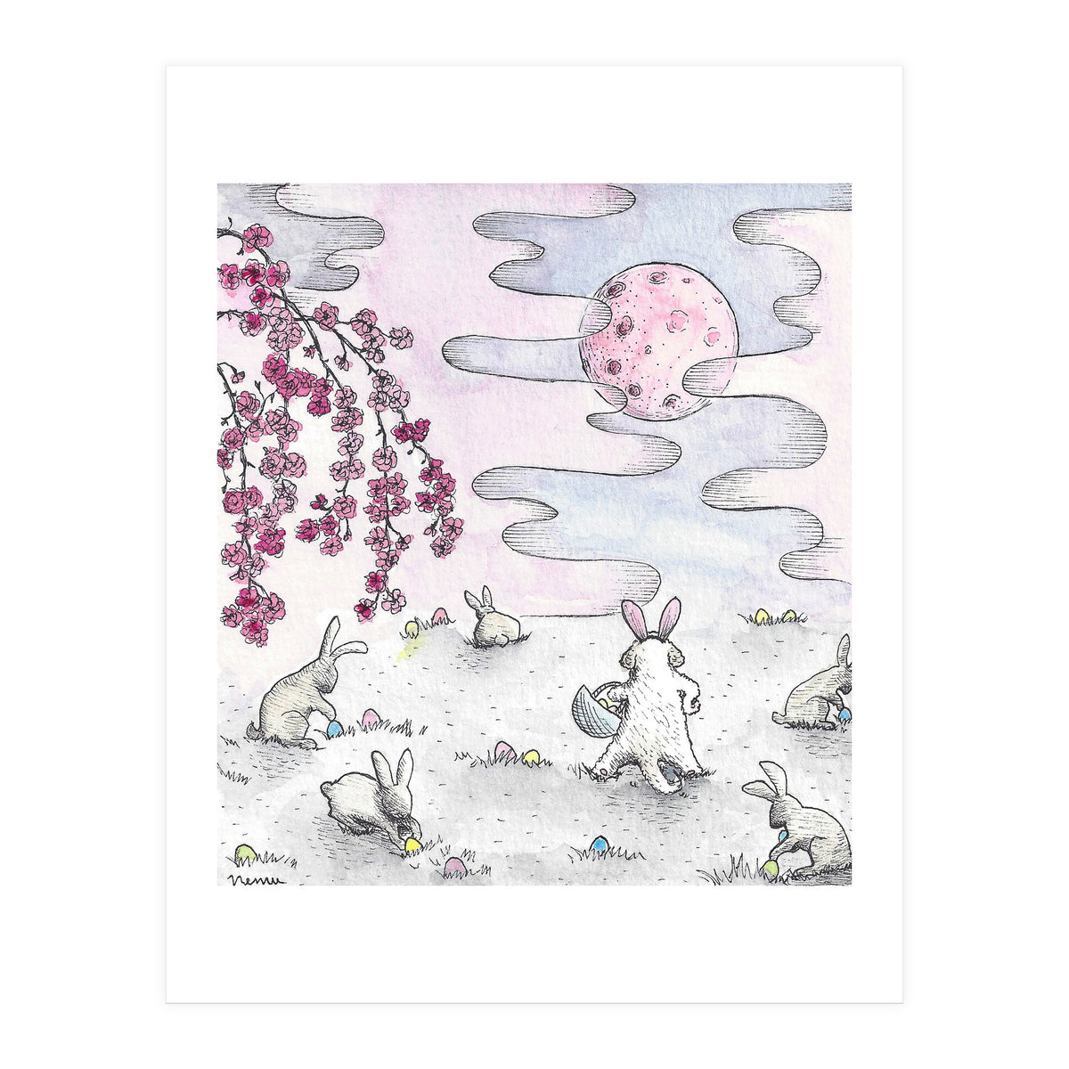 Pink Easter Moon (Print Only)