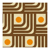 70s Curve Lines Brown Orange  (Print Only) thumbnail