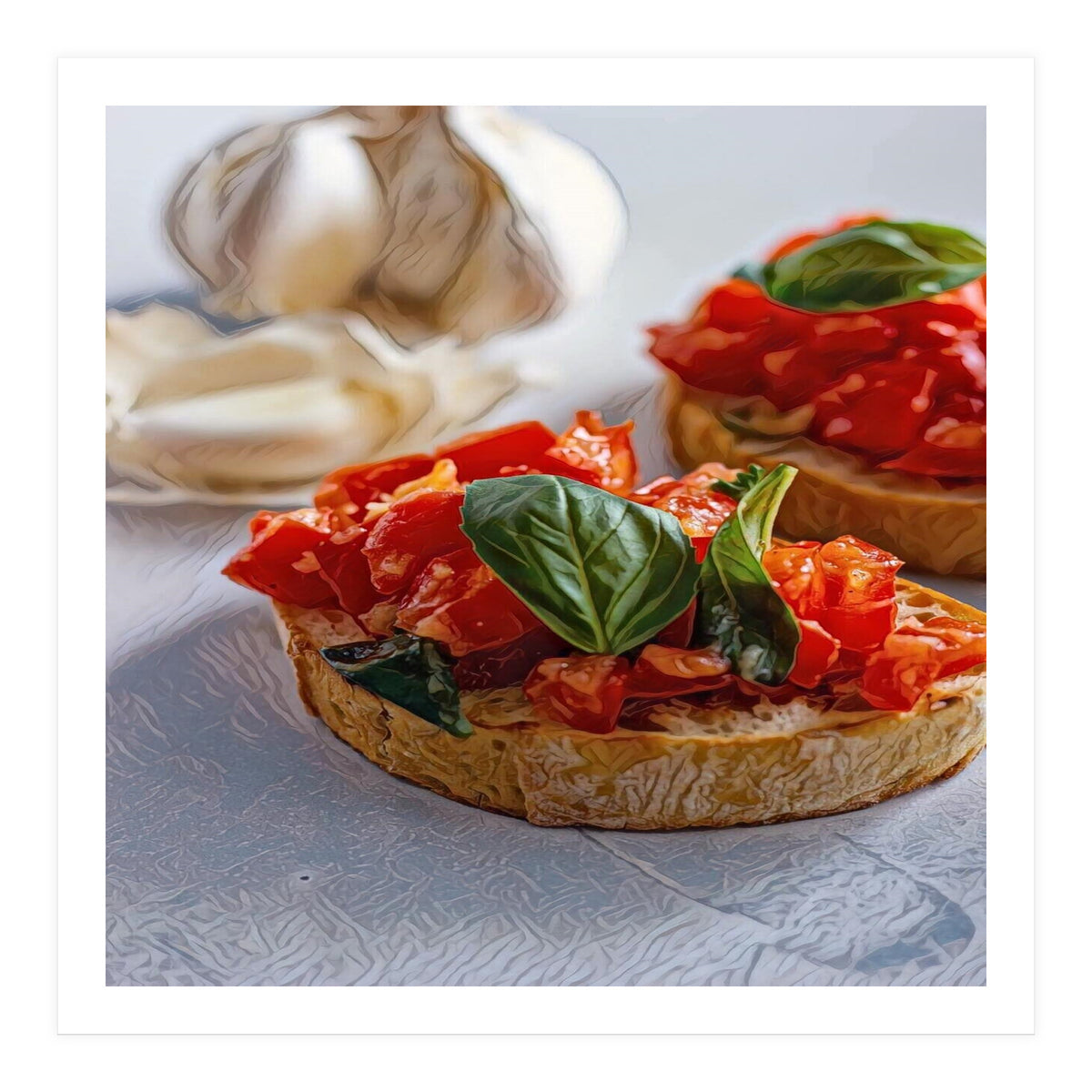 Beautiful Bruschetta Italian Food (Print Only)