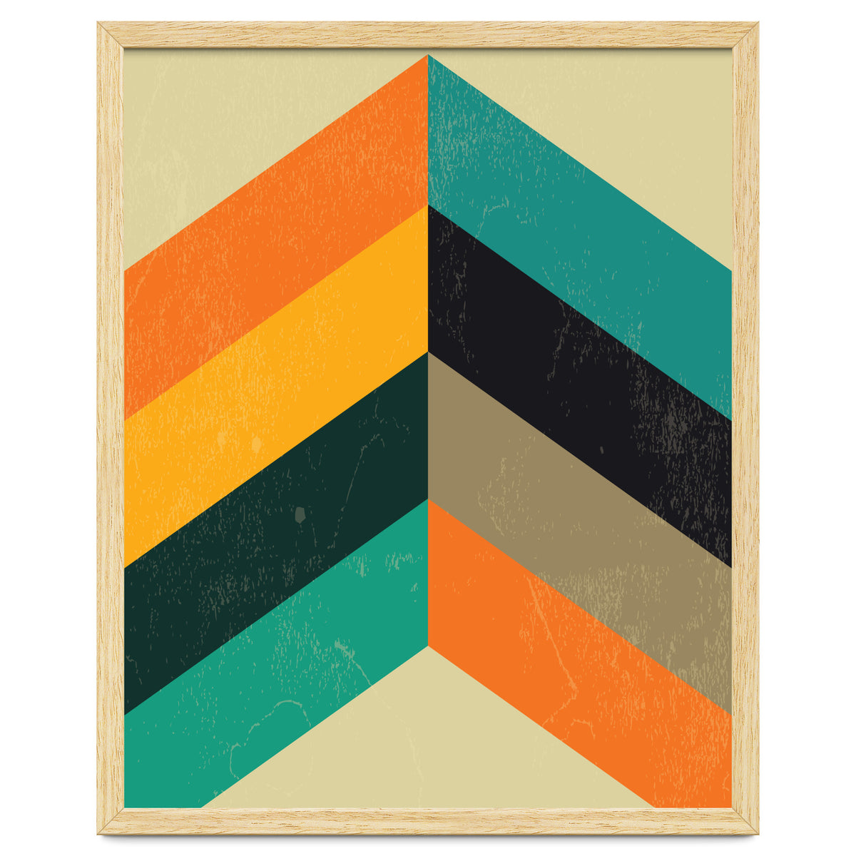 Mid Century Chevron Retro Pop Art