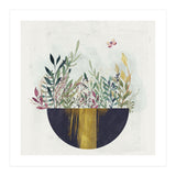 Flowers and leaves in a simple basket (Print Only) thumbnail