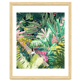 Bohemian Jungle, Tropical Botanical Nature Illustration, Forest Solo Travel Plants Painting thumbnail