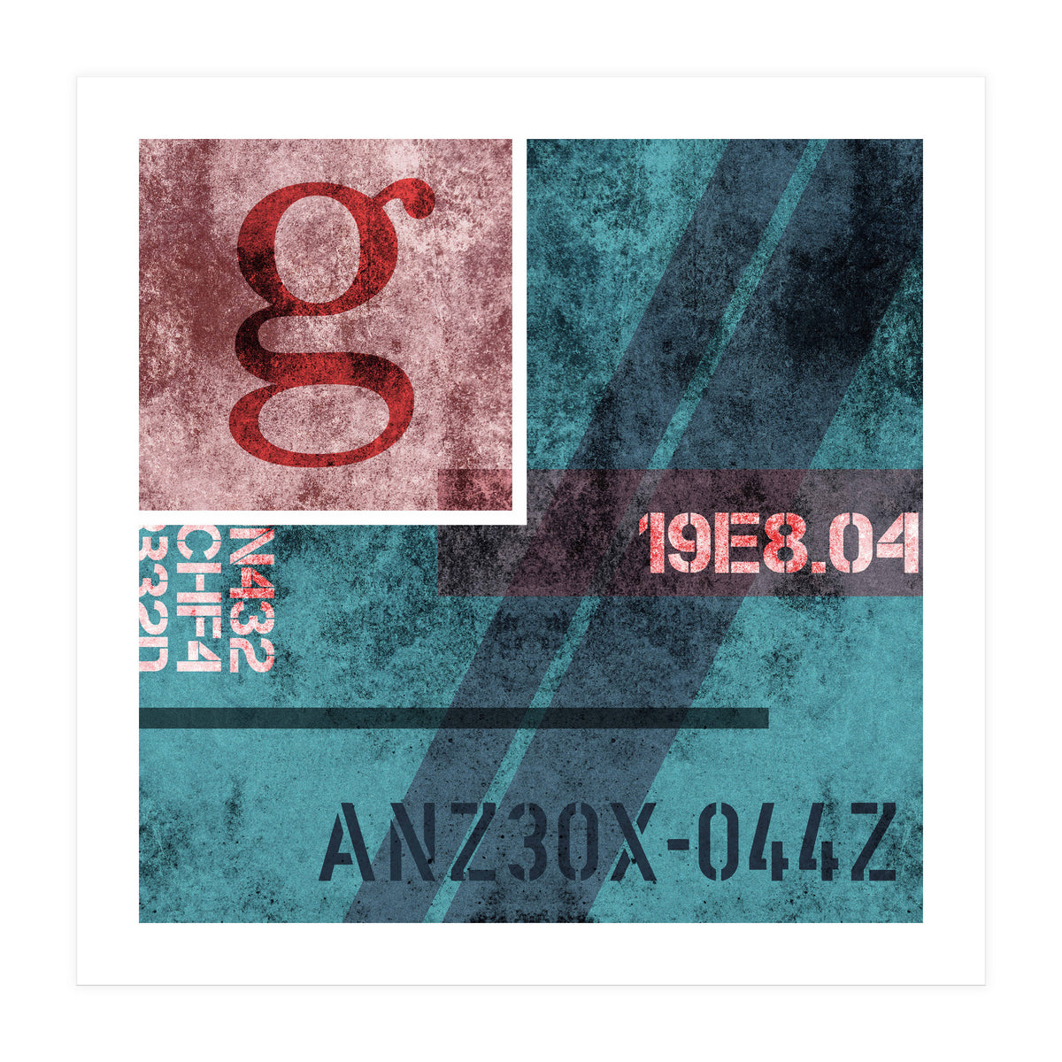 Abstract Industrial Blue (Print Only)