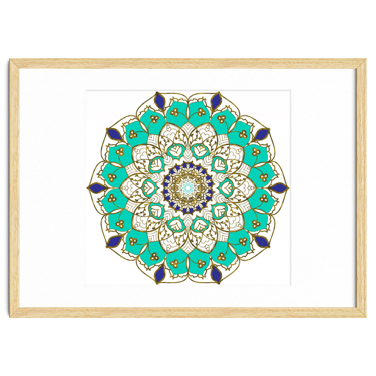 Blue and Gold Mandala