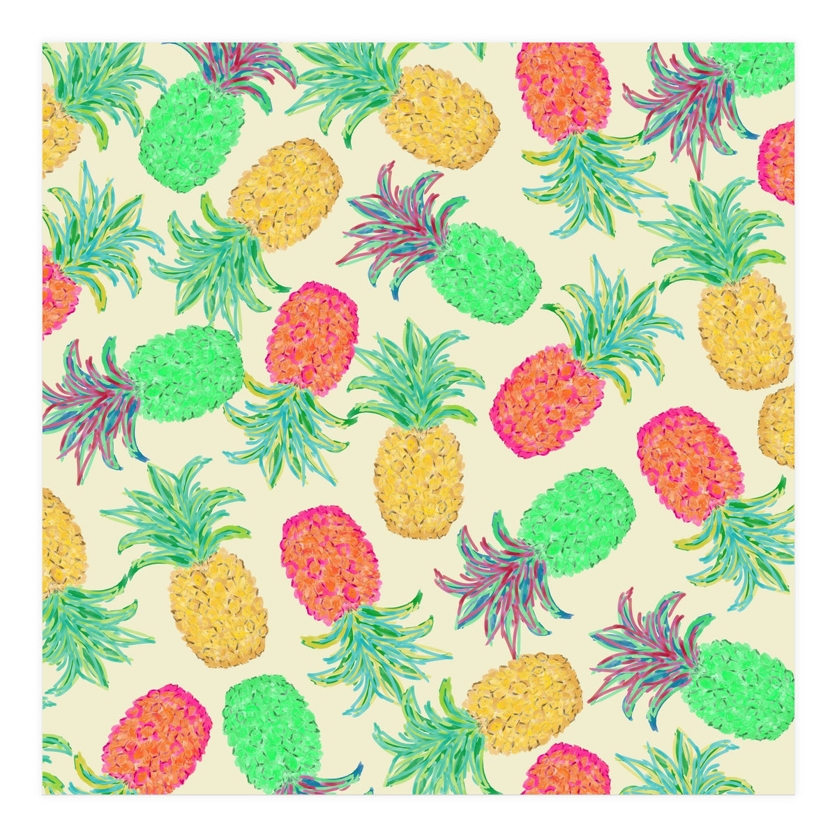 Pineapple Pandemonium Multicolo (Print Only)