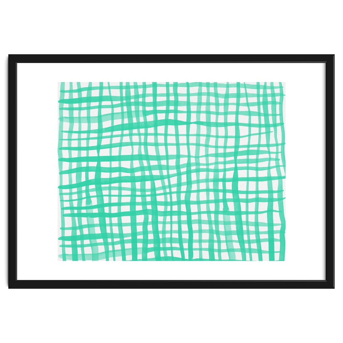 Aqua gingham pattern