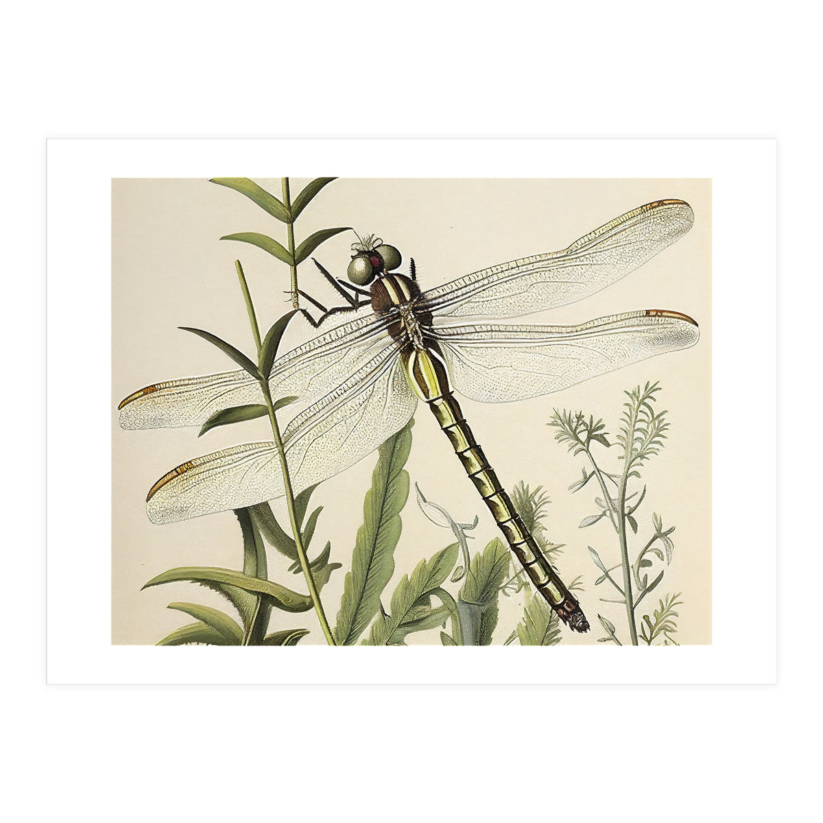 Dragonfly Vintage Illustration (Print Only)