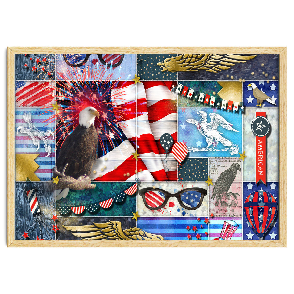 Americana Eagles Collage