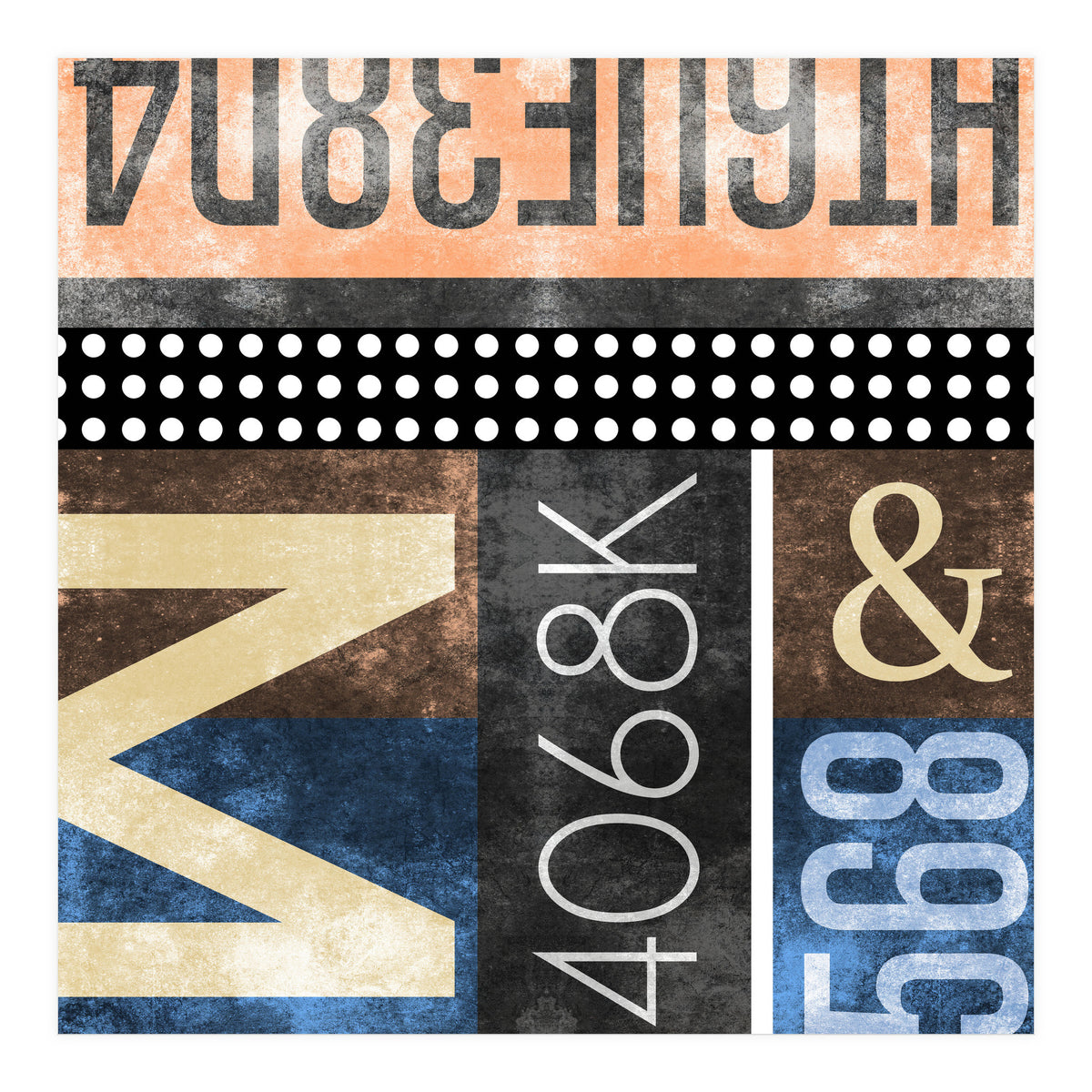 Typographic Industrial Abstract - M (Print Only)