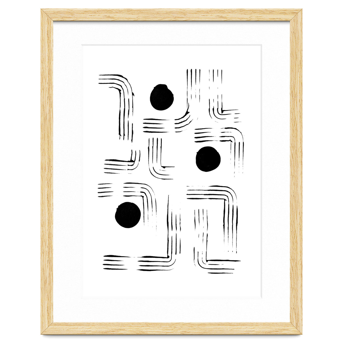 Mid-Century Modern Monochrome Print #1