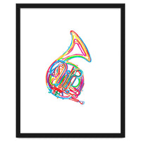 Watercolor French Horn