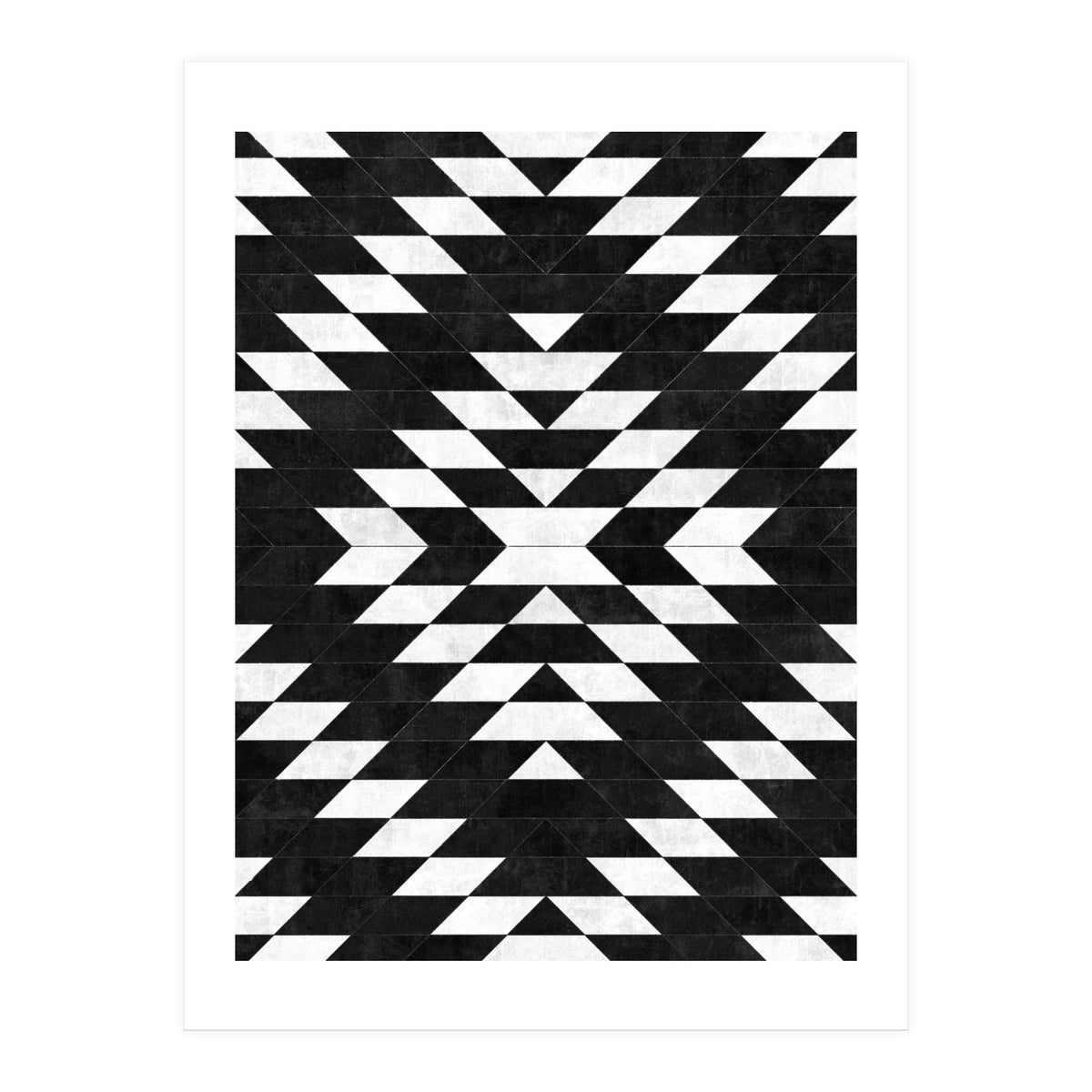 Urban Tribal Pattern No.14 - Aztec - Black Concrete (Print Only)