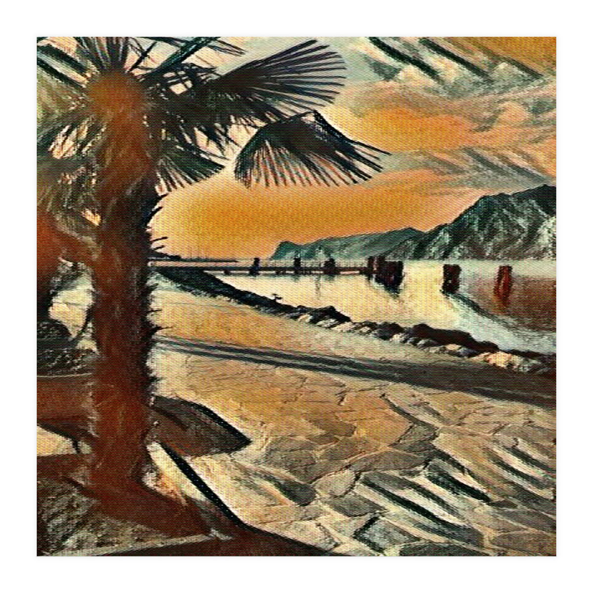 End of the day on Lake Garda, Italy. (Print Only)