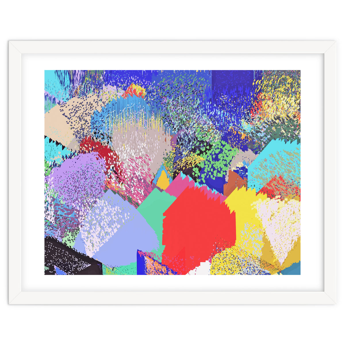 Modern Life, Abstract Contemporary Graphic Design, Eclectic Colorful Shapes