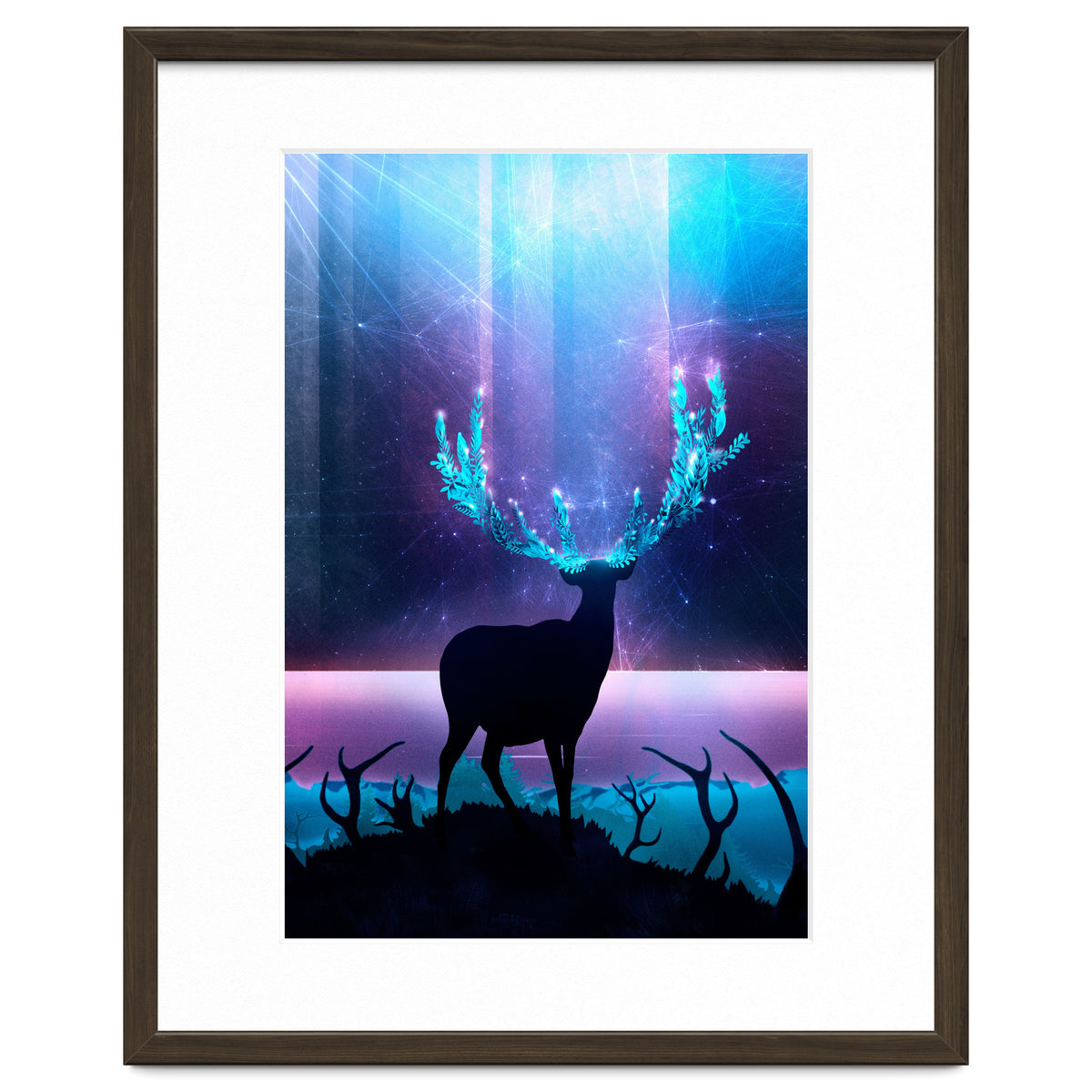 Greenery Deer - Sterling Magenta