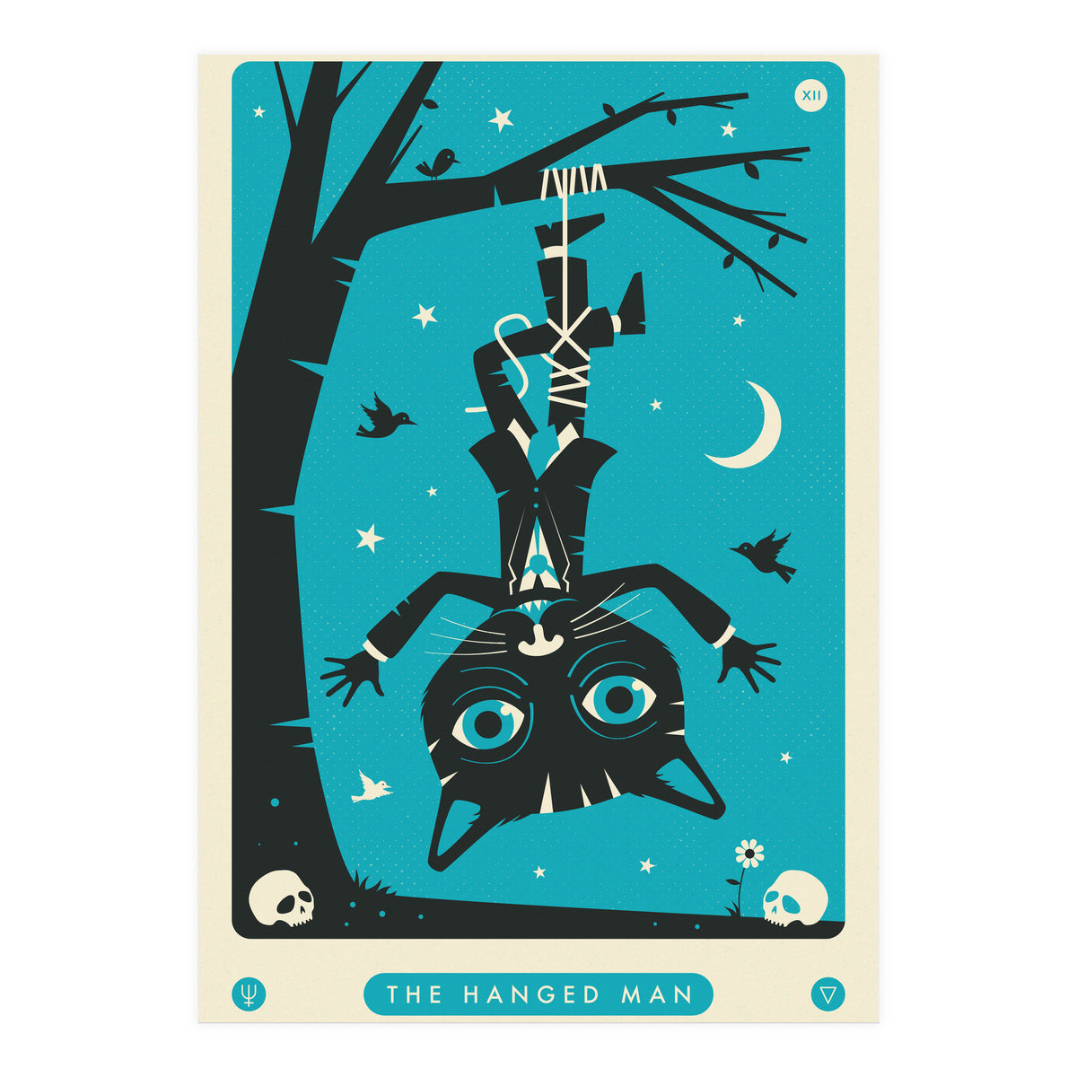 TAROT CARD CAT: THE HANGED MAN (Print Only)