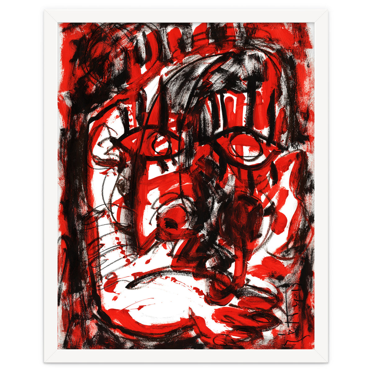 Anger - white background