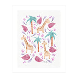 Jungle Giraffes | Pink (Print Only) thumbnail
