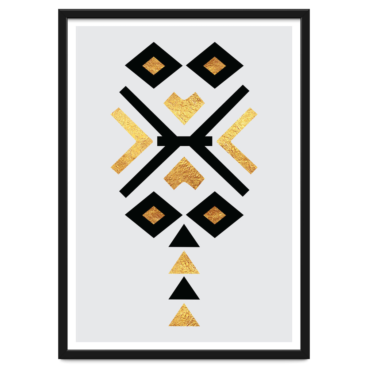 Gold And Black Abstract Tribal