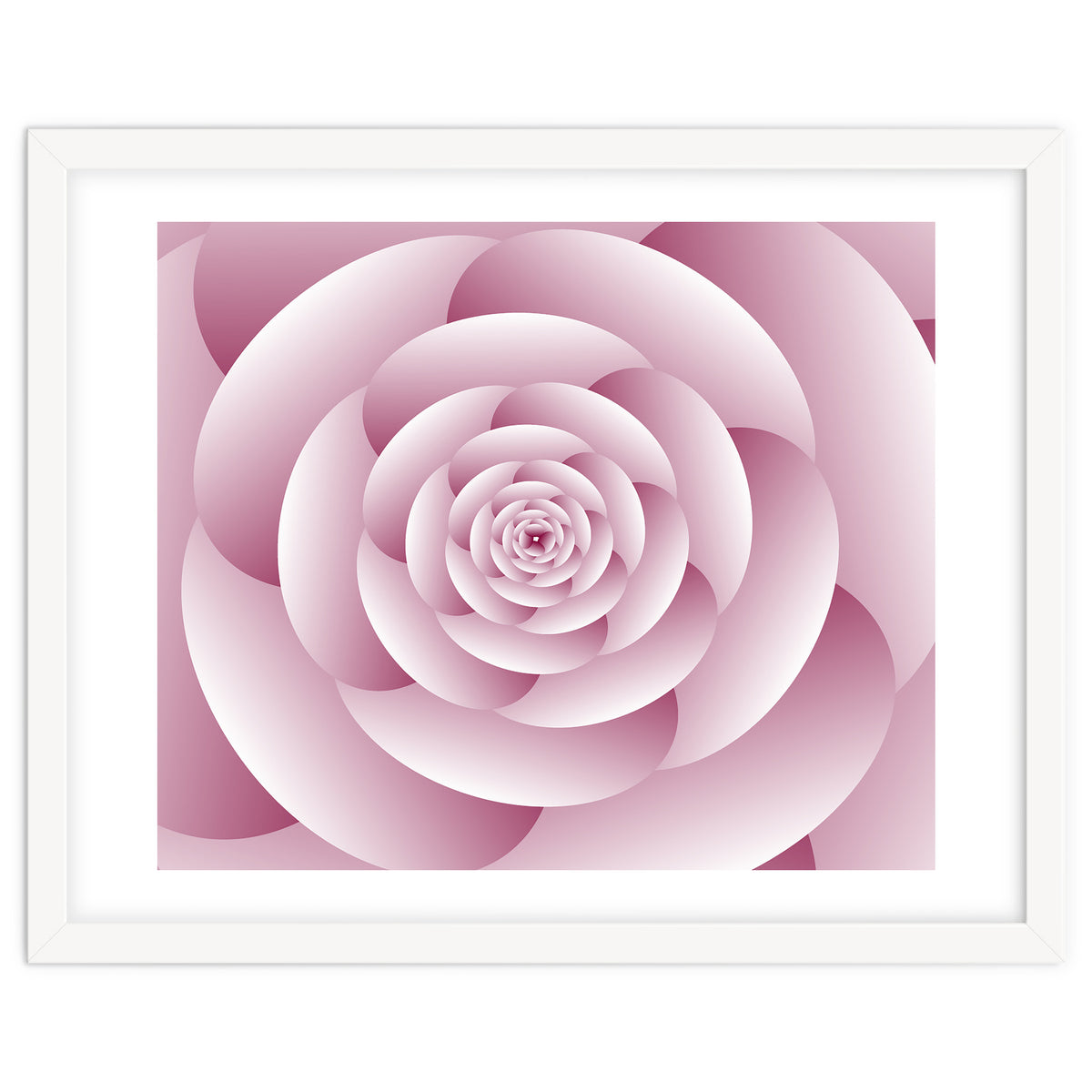 Abstract Rose Spiral 3D Art