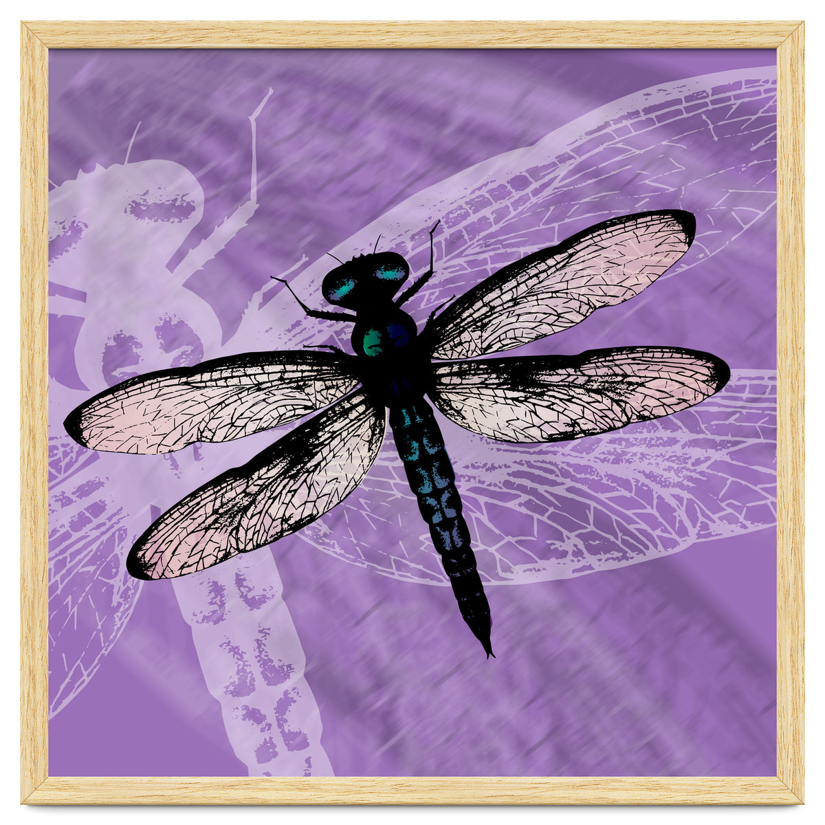 Blue dragonfly vector