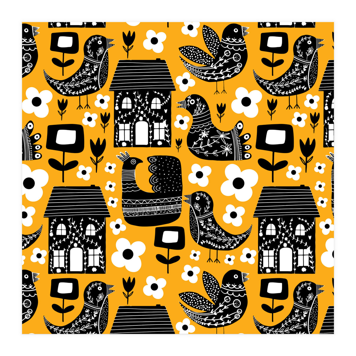 Max Folk Yellow  (Print Only)