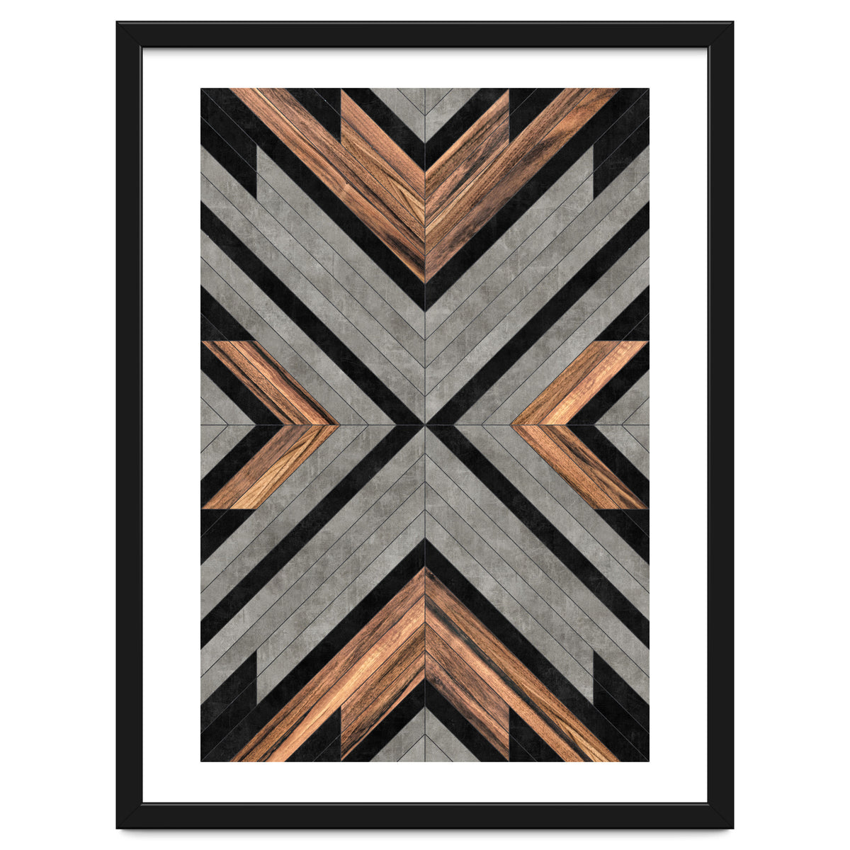 Urban Tribal Pattern No.2 - Concrete and Wood