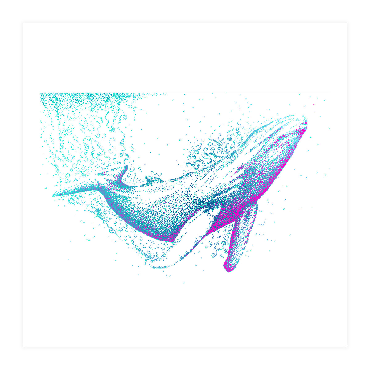 Diving Blue Whale (Print Only)