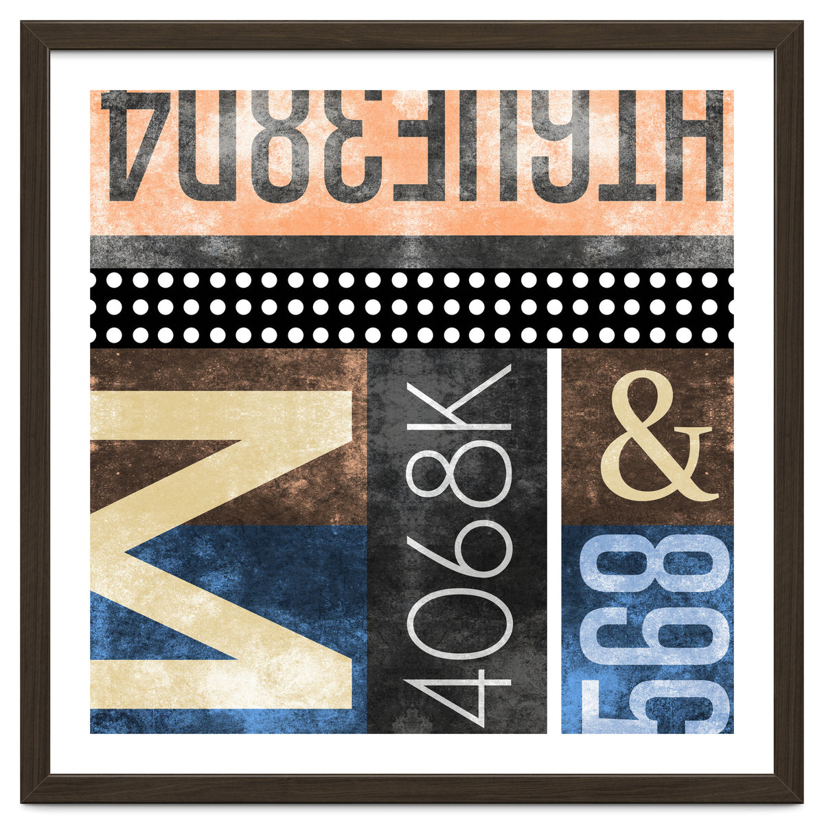 Typographic Industrial Abstract - M