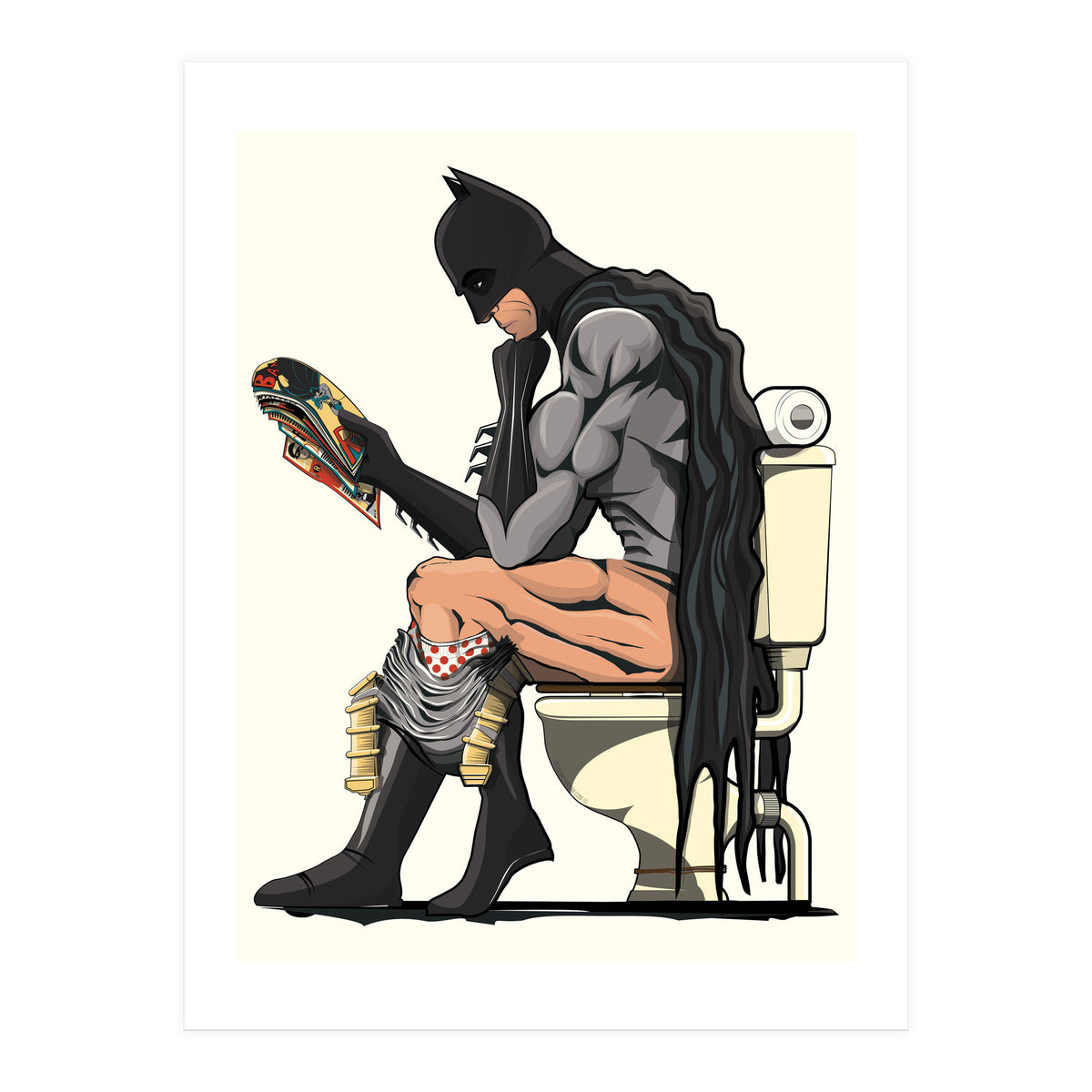 Batman on the Toilet (Print Only)